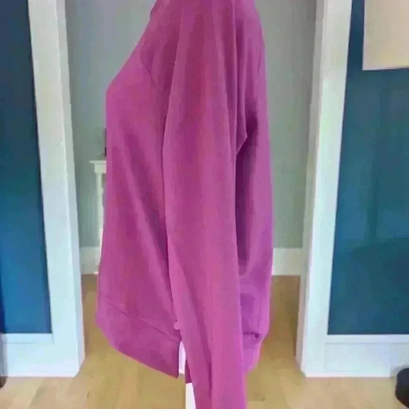 Sincerely Jules T-Shirt With Snap Detail On Sides In Magenta Size M - Picture 2 of 5